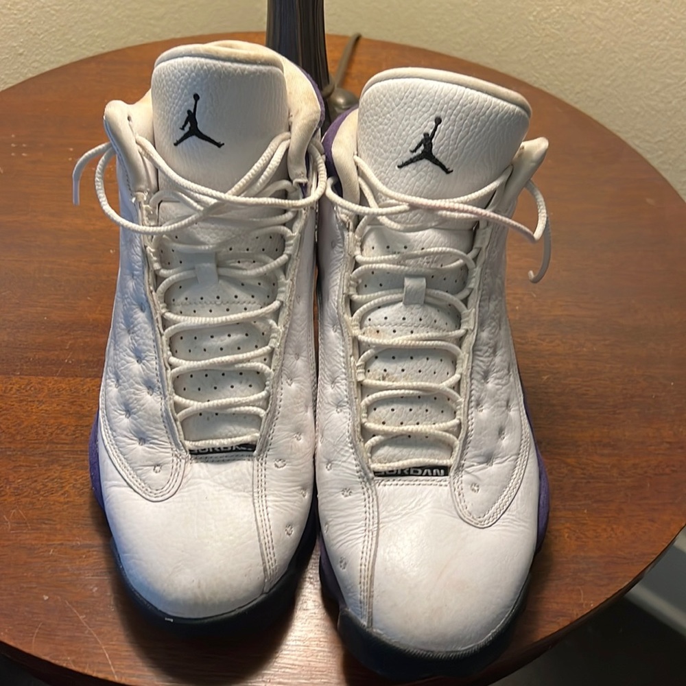 Size 11- Air Jordan 13 Retro Lakers White Court Purple